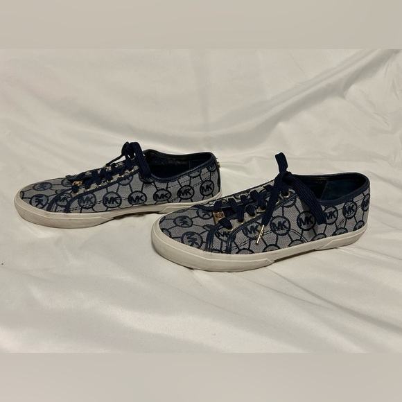 Michael Kors Boerum Navy Monogram Sneakers - size 8 MK - Picture 4 of 9